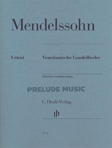 Mendelssohn Venetian Gondola Songs for Piano