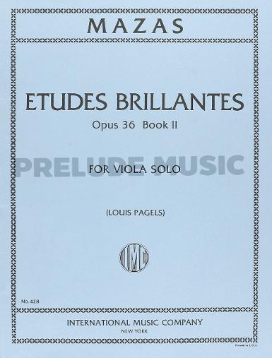 Mazas, Etudes Brillantes, Op. 36, Book 2 - Viola solo