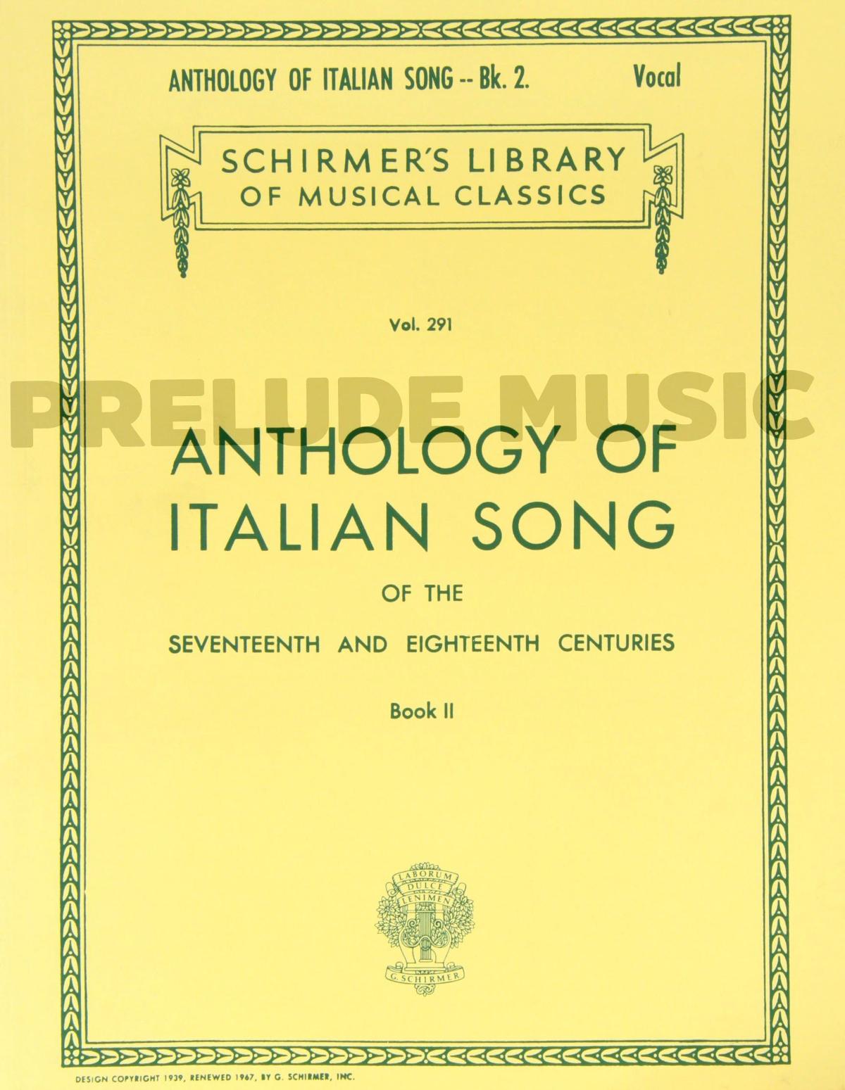 Anthology of Italian Song of the 17th and 18th Centuries