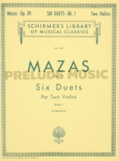 MAZAS, 6 Duets, Op. 39 � Book 1