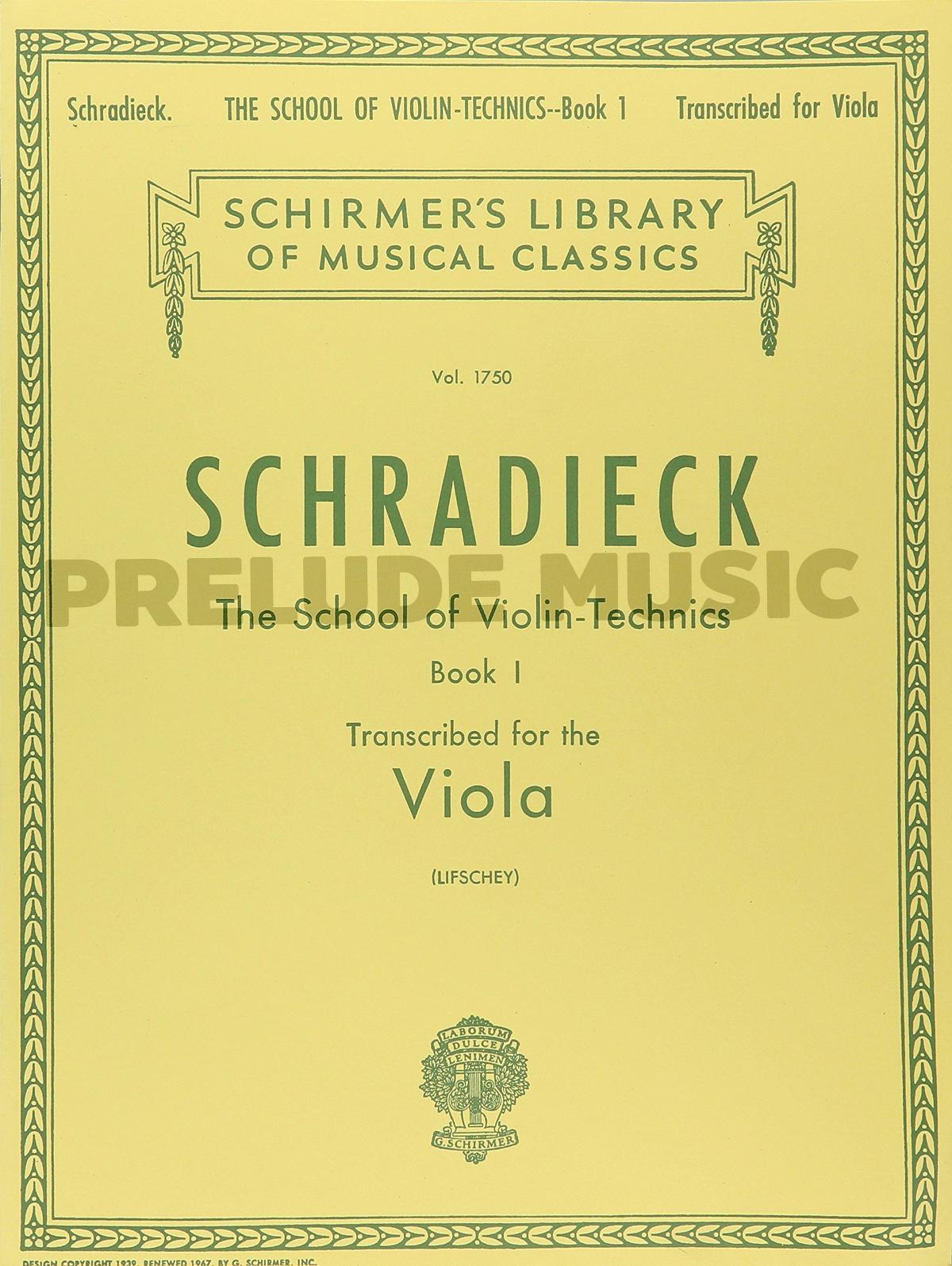 School of Violin Technics, Op. 1 � Book 1  Viola