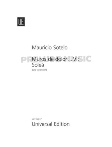 Muros de dolor VI for violoncello